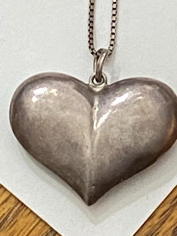 Jewelry,   sterling Heart Pendant  on a 24 inch C… - image 5