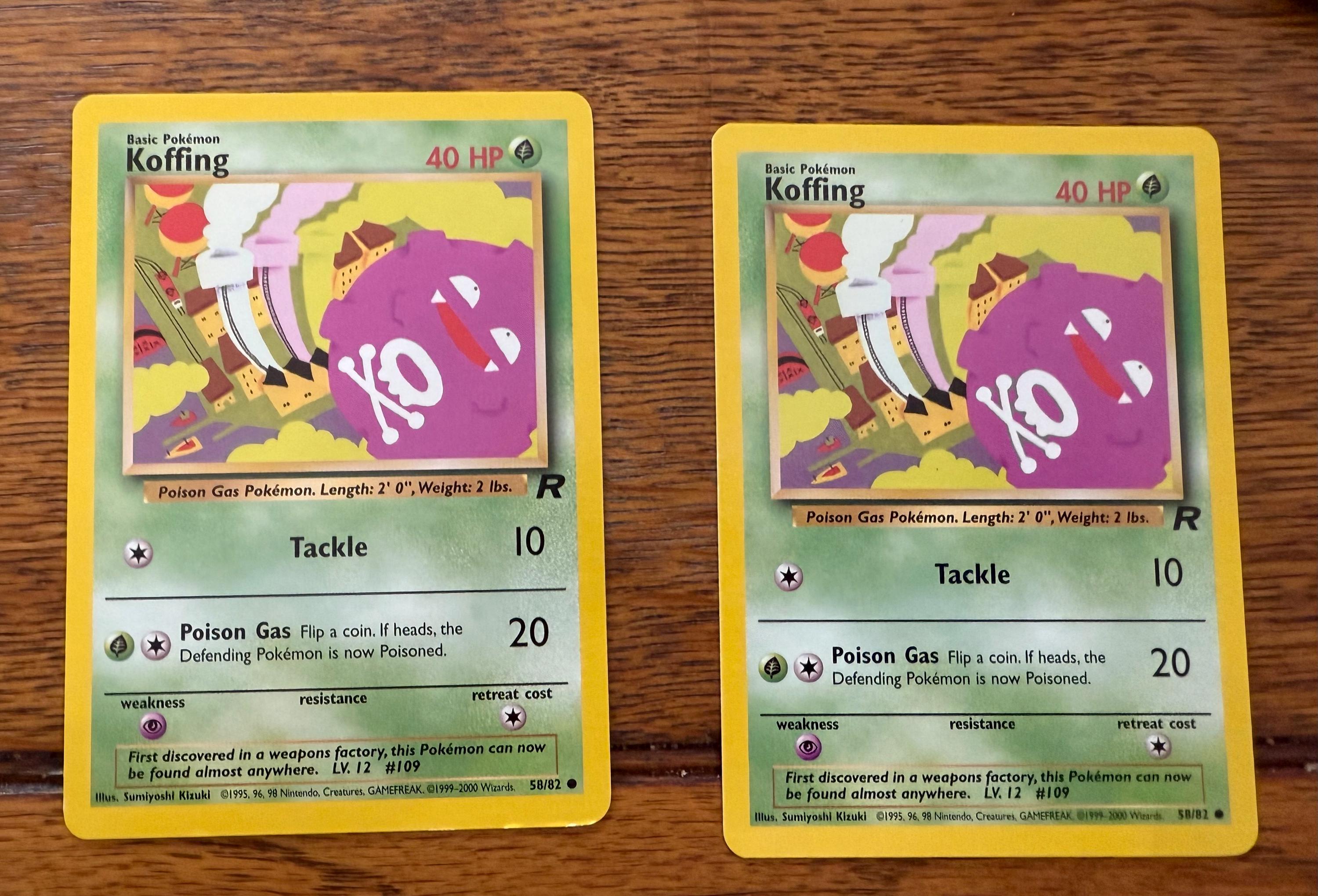 Pokemon Trading Cards, 1999 and 1999-2000 Koffing and Weezing, Lot of 18,  (V)1 - Etsy