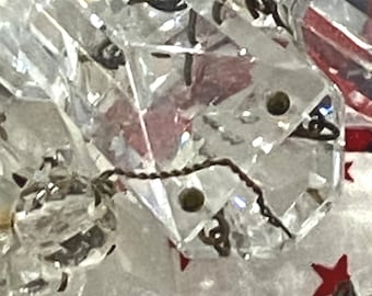 Vintage crystal lot from a 1930s chandelier.