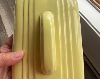 Refrigerator Lid 1930s Westinghouse yellow pottery