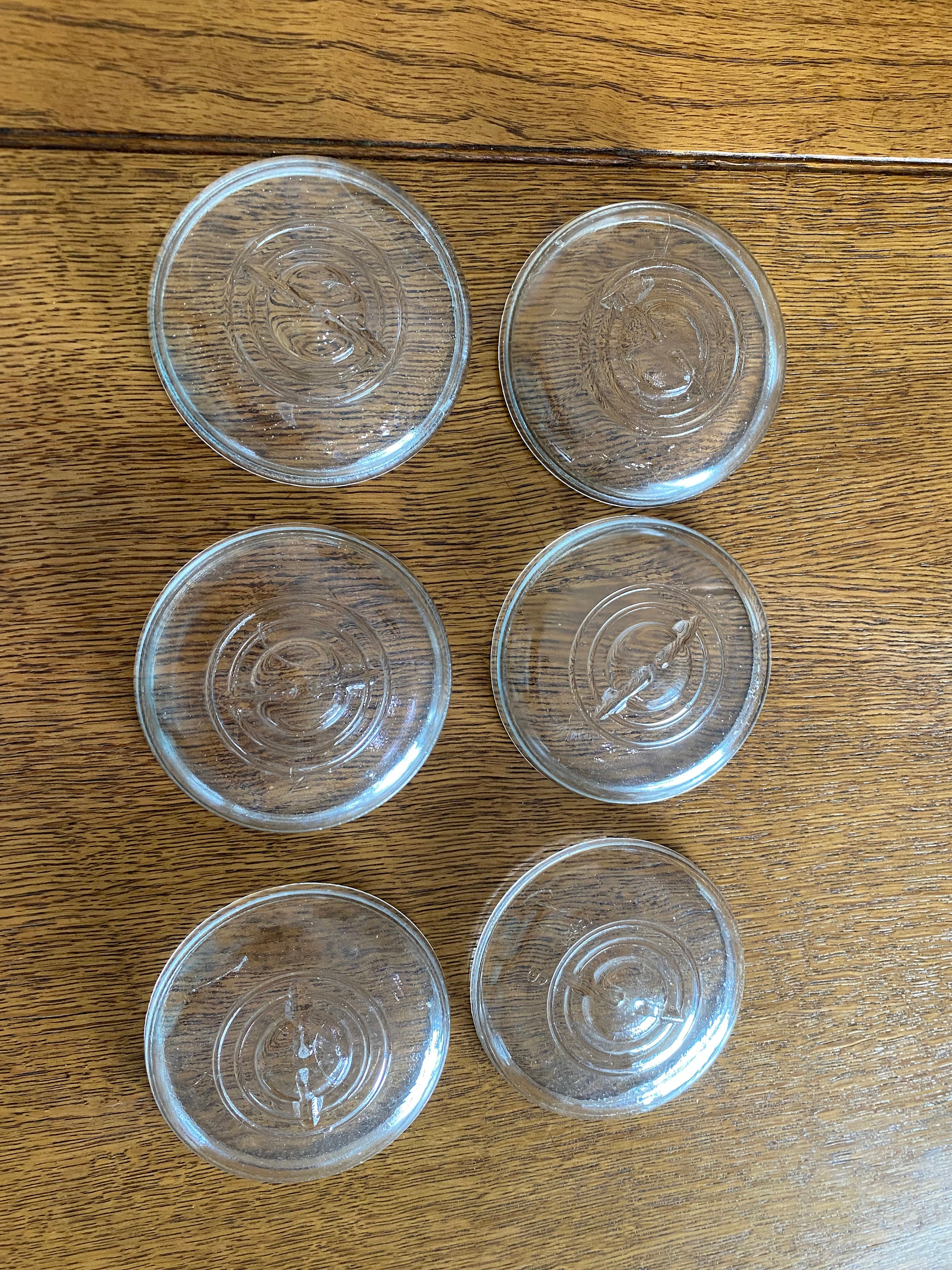 6 Glass Lids for Ball Jars With Wire Bails B Etsy
