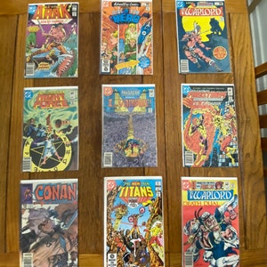 Vintage Comic Lot of 9, Group A17, 1980’s