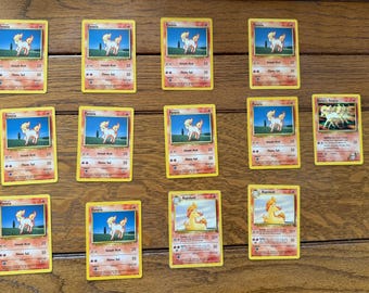 Pokemon Trading Cards, Ponyta , Rapidash and Blaine’s Ponyta, 1999 and 1999-2000, (J)2