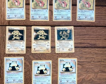 Pokemon Mixed Lot of 10 Trading Cards. 1999 and 1999-2000 (T)