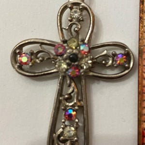 Jewelry, Stanhope cross, Pendant,  picture of the  crucifix, 1950s