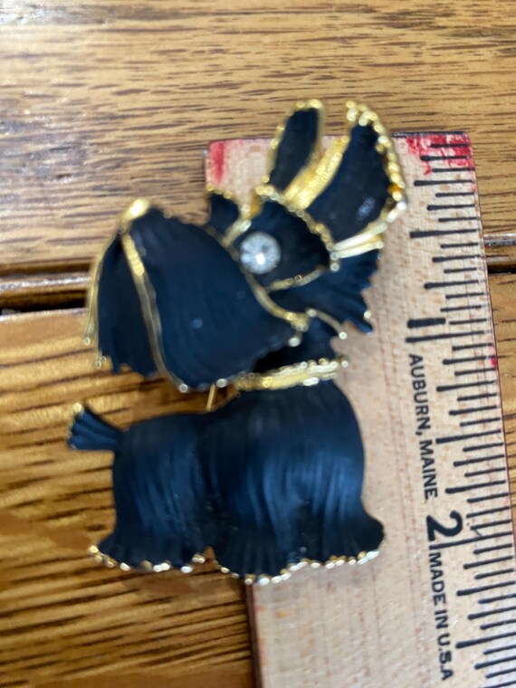 Vintage jewelry Scotty Dog Brooch, unmarked, 1950s