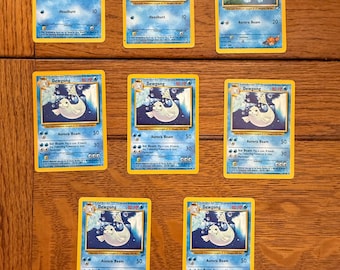 Pokemon Seel and Dewgong, Lot of 8, in link errors on some (black spots) . 1999 and 1999-2000. (C)1