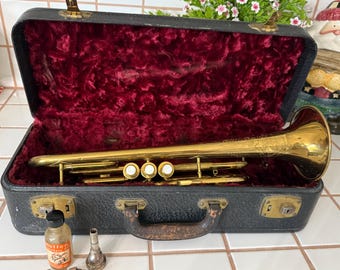 Elkhart Gavalin Cornetto serial number 52972, 1928, the reed is an All Star Cornet 1930’s