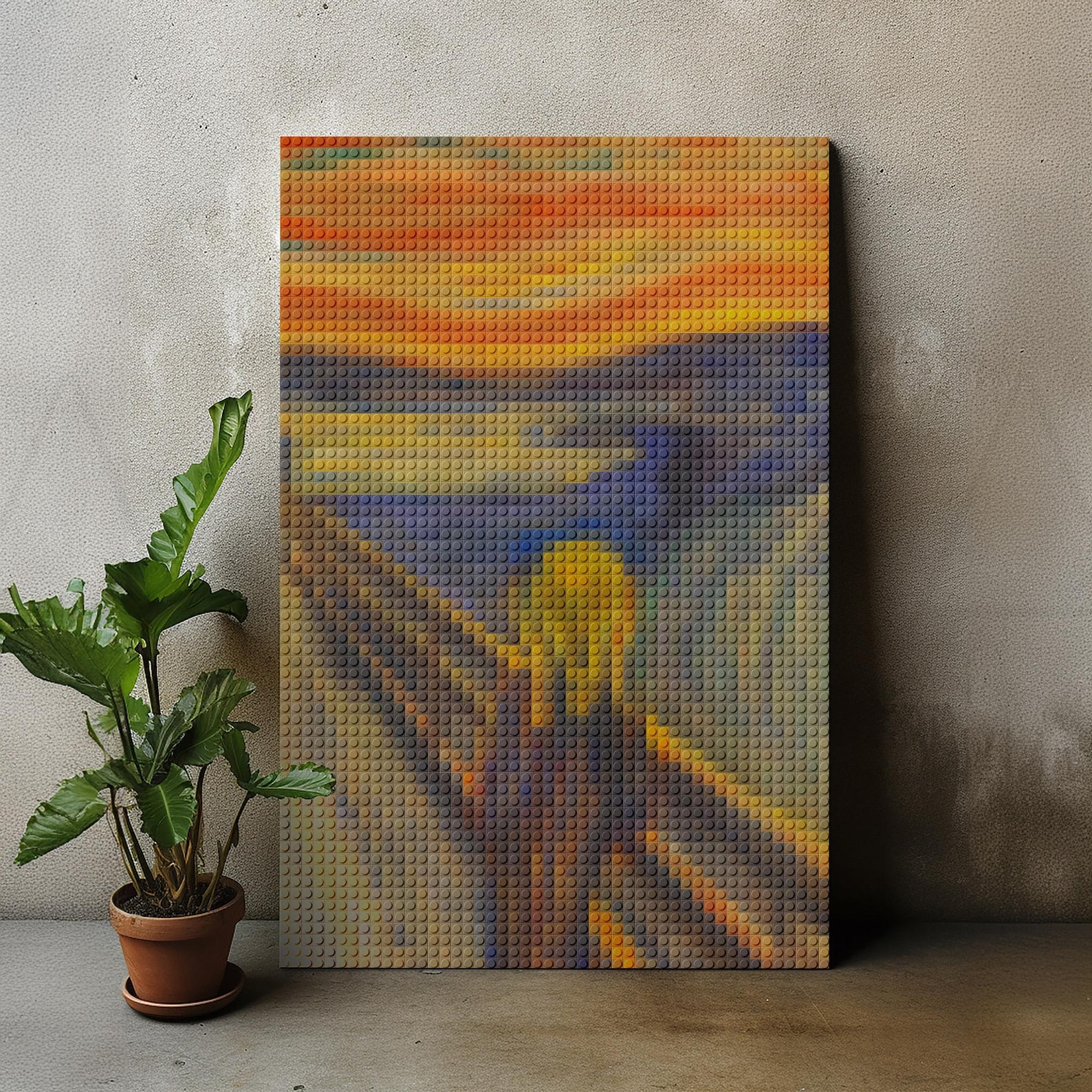 Scream Pixel Art Wall Decor Modern Reimagining of a Classic Vibrant — free download