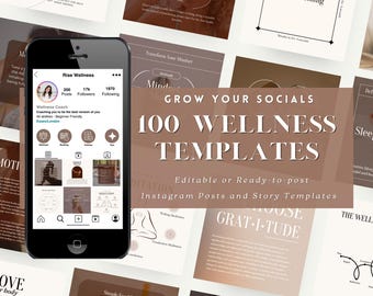 Wellness Coach Instagram Templates | Life Coach Templates | Health Coach Templates | Holistic Coach Posts | Wellness Templates Instagram