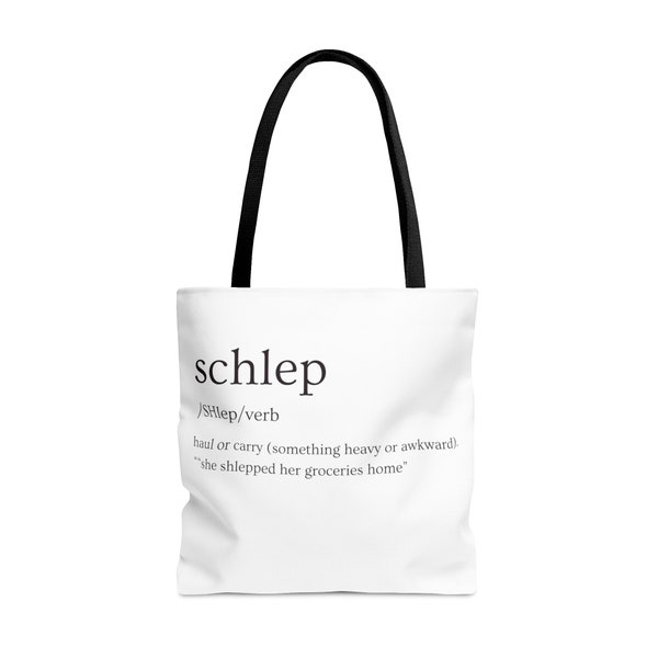 Schlep Definition Yiddish Jewish Humor Tote Bag