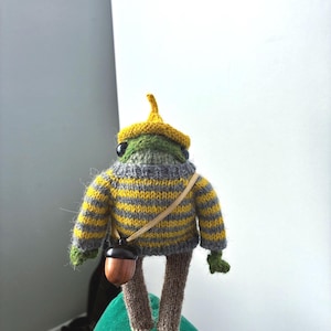 Peluche de rana tejido a mano