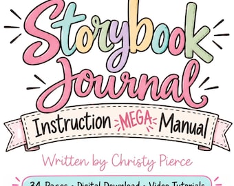 Storybook Journal Making Guide, 34 Page DIY Craft Tutorial PDF, Spiral Binding Instructions, Printable Guides, Digital Download