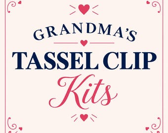 DIY Tassel Clip Kit | Fabric Paperclip Bookmark Craft Kit | Journal & Planner Accessory | Grandma’s Scrap Basket