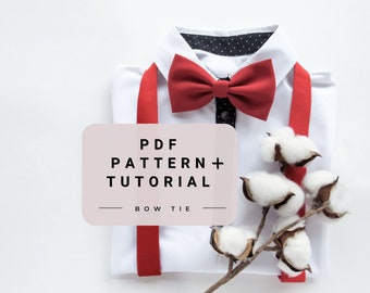 Bow Tie Sewing Pattern PDF – Beginner DIY , Preemie to Adult (Digital Download)