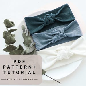 Modello per fascia per capelli con nodo pdf, modello per cucire adulto – bambino, accessori per capelli per bambini fai da te, modello per cucire pdf per fascia elastica, download digitale