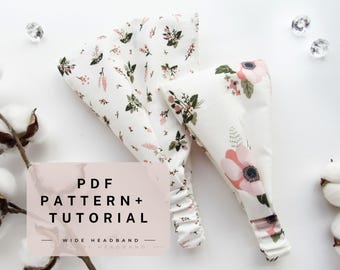 Patrón diadema pdf, Patrones de costura Adulto – Bebé PDF, Patrón pañuelo sol pdf, Patrón de costura para mujer Pañuelo DIY Descarga digital