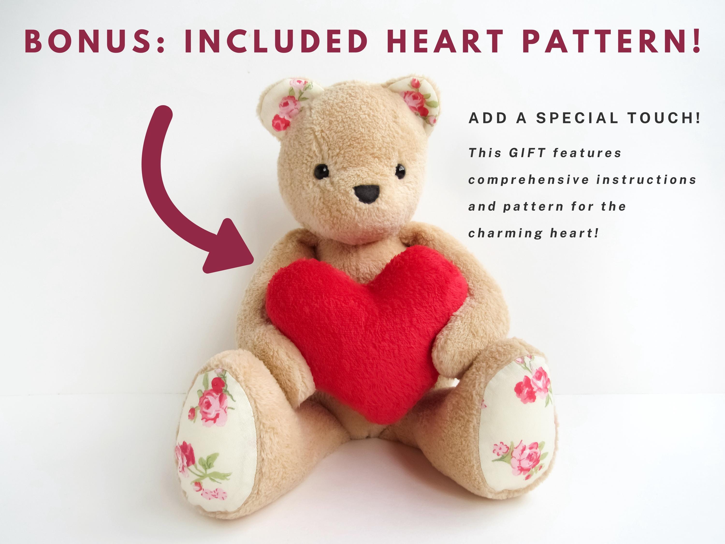 Memory Bear Pattern PDF Teddy Bear Sewing Pattern & Video Stuffed ...