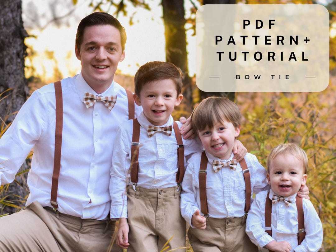 Bow Tie Sewing Pattern Pdf , Kids Sewing Pattern , Adjustable Bow Tie ...