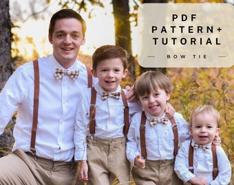 Adjustable Bow Tie Sewing Pattern: DIY Kids & Adult Sizes (PDF)