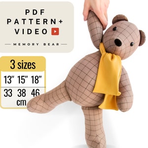 Memory Bear Sewing Pattern: DIY Keepsake Teddy Bear (PDF)