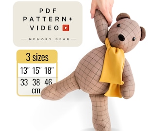 Memory Bear Sewing Pattern: DIY Keepsake Teddy Bear (PDF)