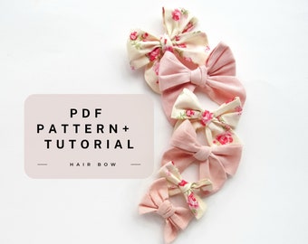Bow Sewing Pattern PDF: DIY Baby Hair Bows (Digital Download)