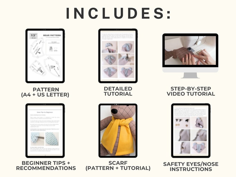 Memory Bear Sewing Pattern, Video + Tutorial PDF - Etsy