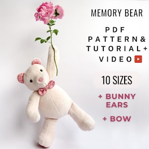 Memory Bear Sewing Pattern: Easy Plush Keepsake (PDF Download, 10 Sizes)
