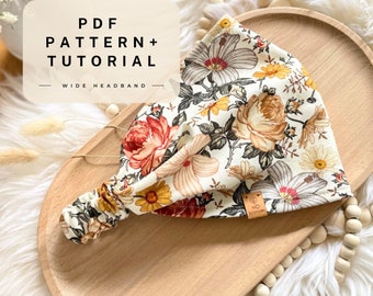 Headband sewing pattern PDF Adult – Baby sewing pattern Do it yourself headband Sewing pattern for women DIY Hair accessory Instant download