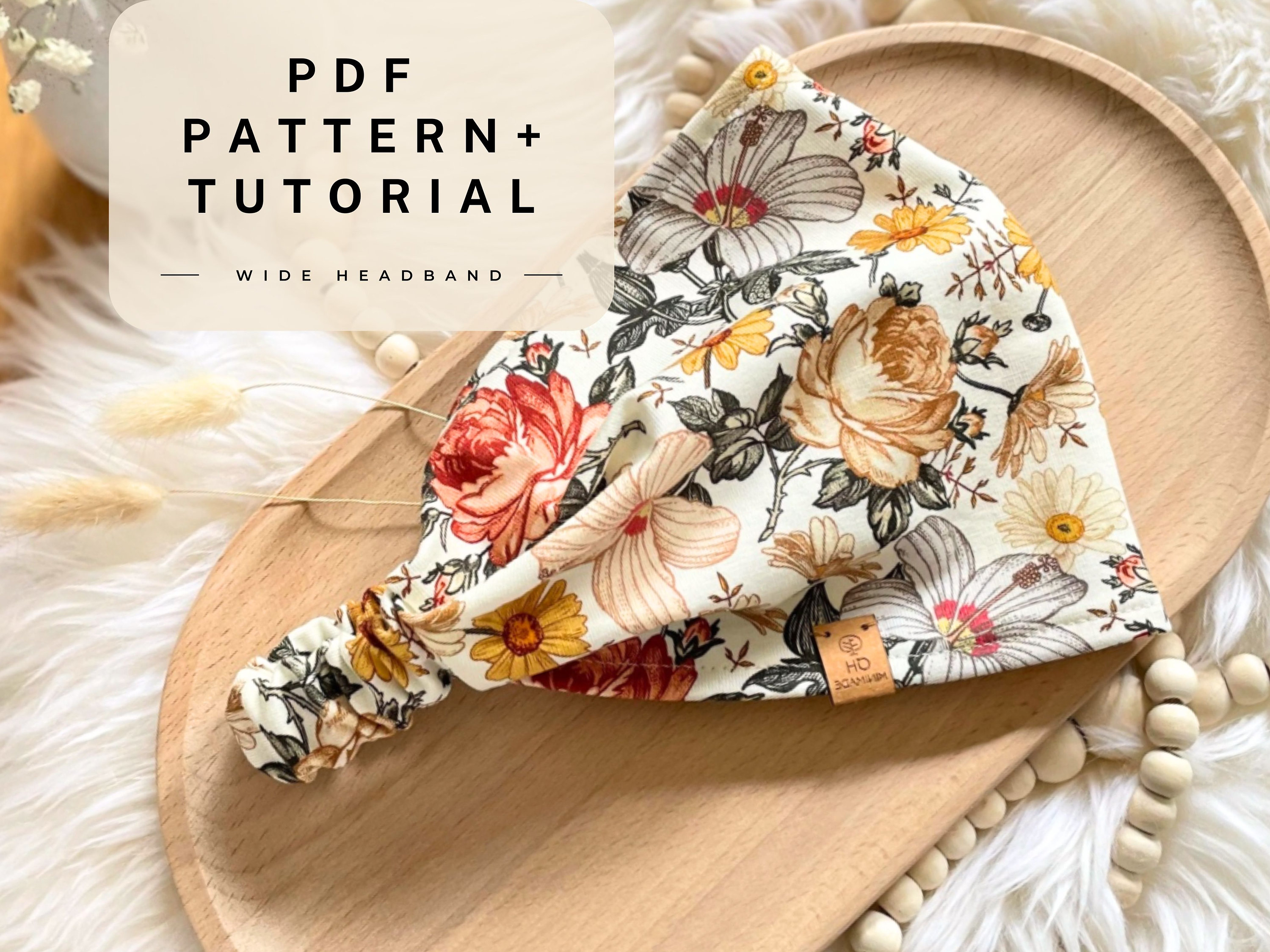 Wide Headband Sewing Pattern PDF – DIY Hair Accessory , All Sizes ...