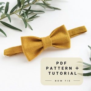 Modello di cucito per papillon pdf Modello di papillon regolabile pdf + tutorial, Modello di cucito per adulti e bambini Fai da te papillon Download digitale