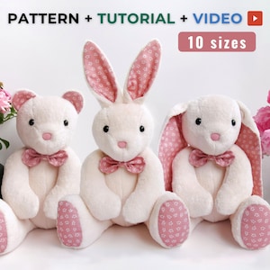 Memory Bear Pattern pdf ,  Keepsake Teddy Bear Tutorial and Video ,  Memorial Stuffed Animal Sewing Pattern Digital Download