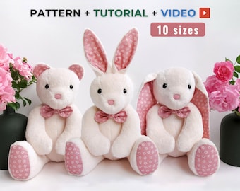 Memory Bear Pattern pdf ,  Keepsake Teddy Bear Tutorial and Video ,  Memorial Stuffed Animal Sewing Pattern Digital Download