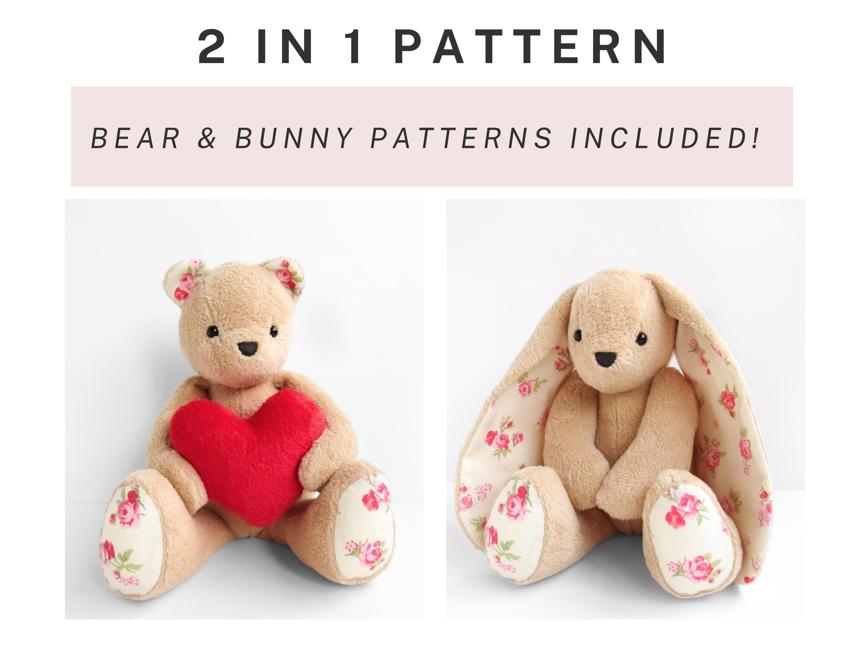 Memory Bear Pattern PDF Teddy Bear Sewing Pattern & Video Stuffed ...