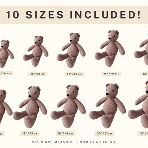Memory Bear Pattern + Video Tutorial : Teddy Bear and Bunny Sewing Patterns for Beginners image 7