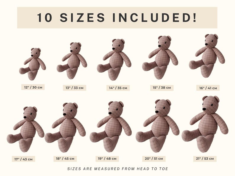 Memory Bear Pattern + Video Tutorial : Teddy Bear and Bunny Sewing Patterns for Beginners image 7