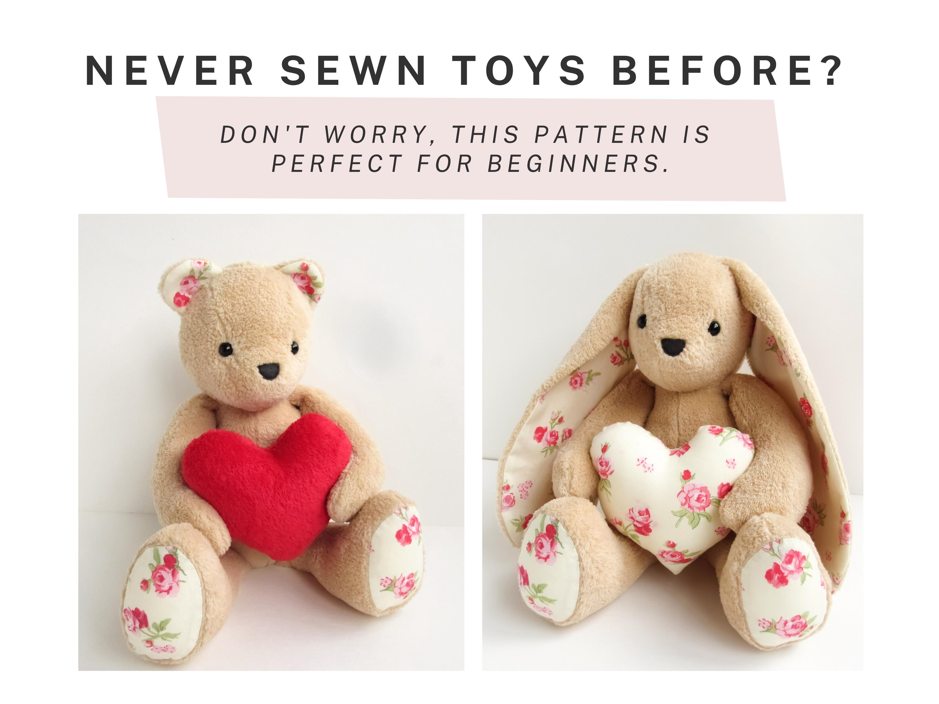 Memory Bear Pattern PDF Teddy Bear Sewing Pattern & Video Stuffed ...