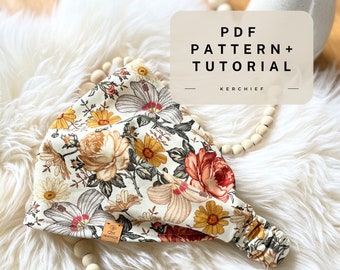 Sun Kerchief Sewing Pattern , Baby to Adult DIY Headscarf (PDF Pattern)