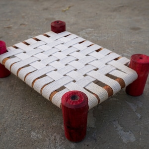 Handgemachte Laddu Gopal Ji Khat | Thakur Ji Charpai | Hölzerne Khatiya, Radha Krishna Mathura Vrindavan