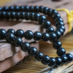 Shaligram Stone Mala: 108 Bead Vishnu Necklace