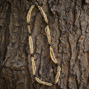 Collar Tulsi 100% natural hecho a mano, Rosario de cuentas Tulsi, Radhe Krishna Tulsi, Albahaca Sagrada, Semillas de Tulasi, Pulsera de oración Vrindavan Tulasi
