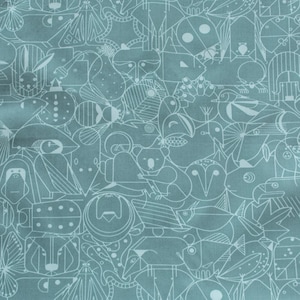 End Papers Seafoam, Charley Harper for Birch Organic