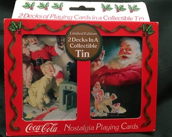 Limited Edition Coca-Cola Santa Playing Cards & Collector Tin - Set 3