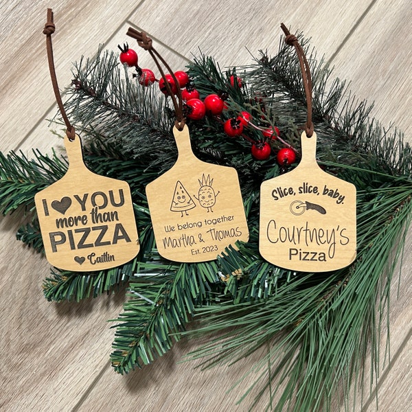 Funny Custom Pizza Peel Ornament, Wood Ornament, Stocking Stuffer, Pizza Lover Gift, Pizza Maker Ornament, Personalized Christmas Ornament