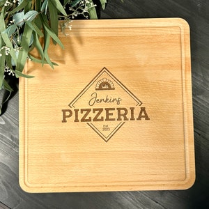 Custom Engraved Pizza Cutting Board: Personalized Pizza Lover Gift