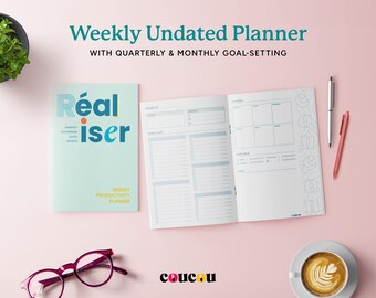 Quarterly Planner 3-Month | US SHIPPING | Weekly Goal Setting System A5 | Project-Based Productivity Planner | Digital PDF Included