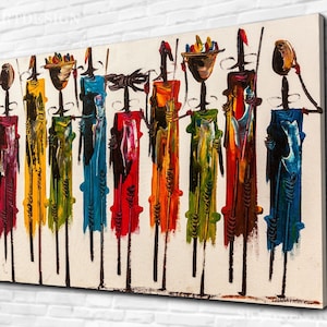 African Woman Wall Art, Masai Mara Decor, Retro African Art, illustration Wall Art, Ethnic Home Decor, Abstract African Poster Art, Gifts
