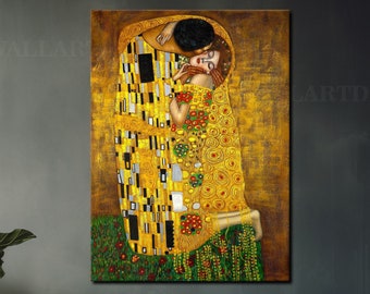 クリムト ステンドグラス The Kiss グラスマスターズ 接吻 接吻 グスタフ・クリムト ステンドグラス 接吻の絵画 ガラスの壁アート