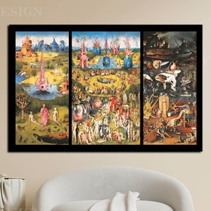 Hieronymus Bosch, Garden of Earthly Delights wall art,Garden bosch Canvas print, Modern Wall Art,canvas printing,Housewarming gifts